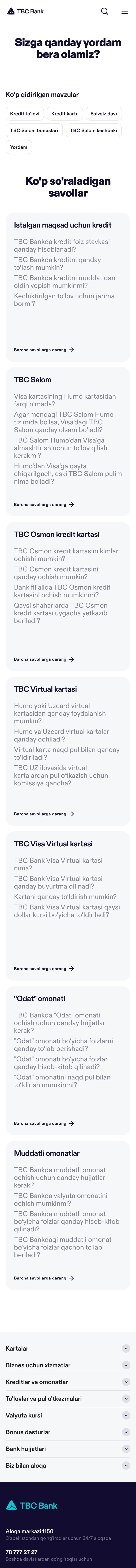 TBC Bank — Help & FAQ
