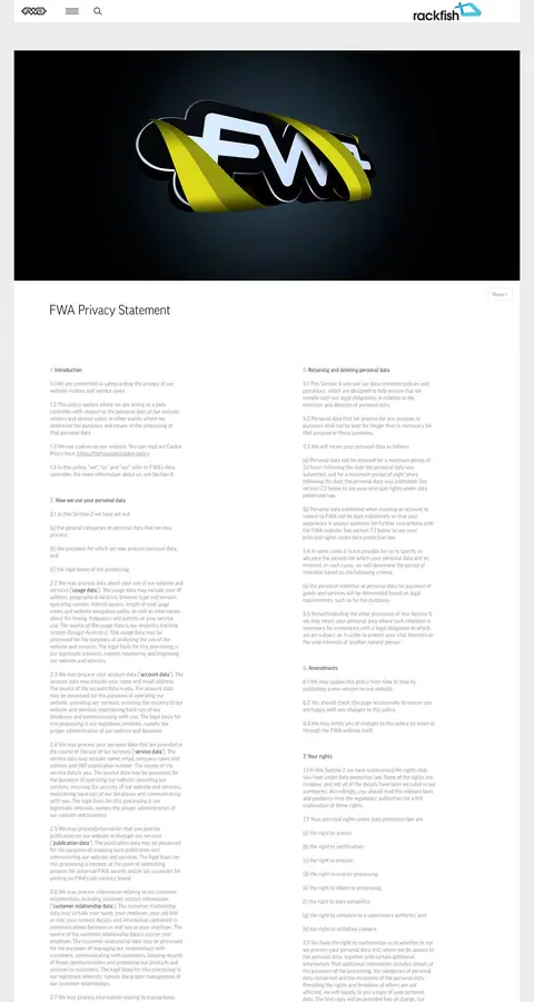 thefwa.com — Legal