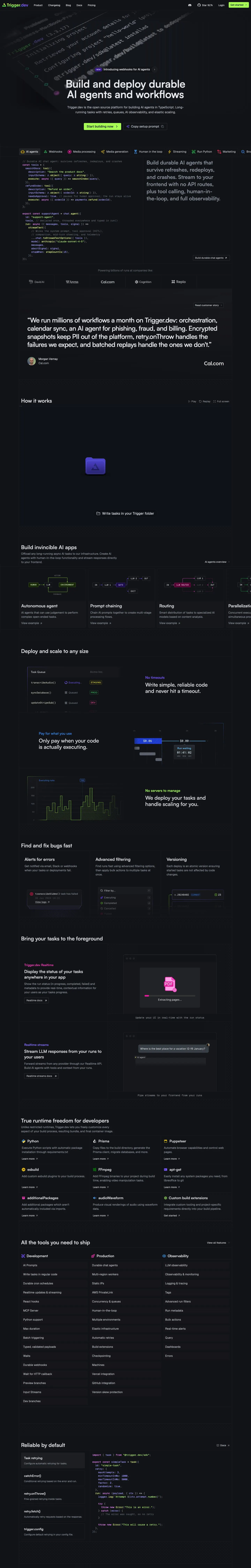 trigger.dev — Home