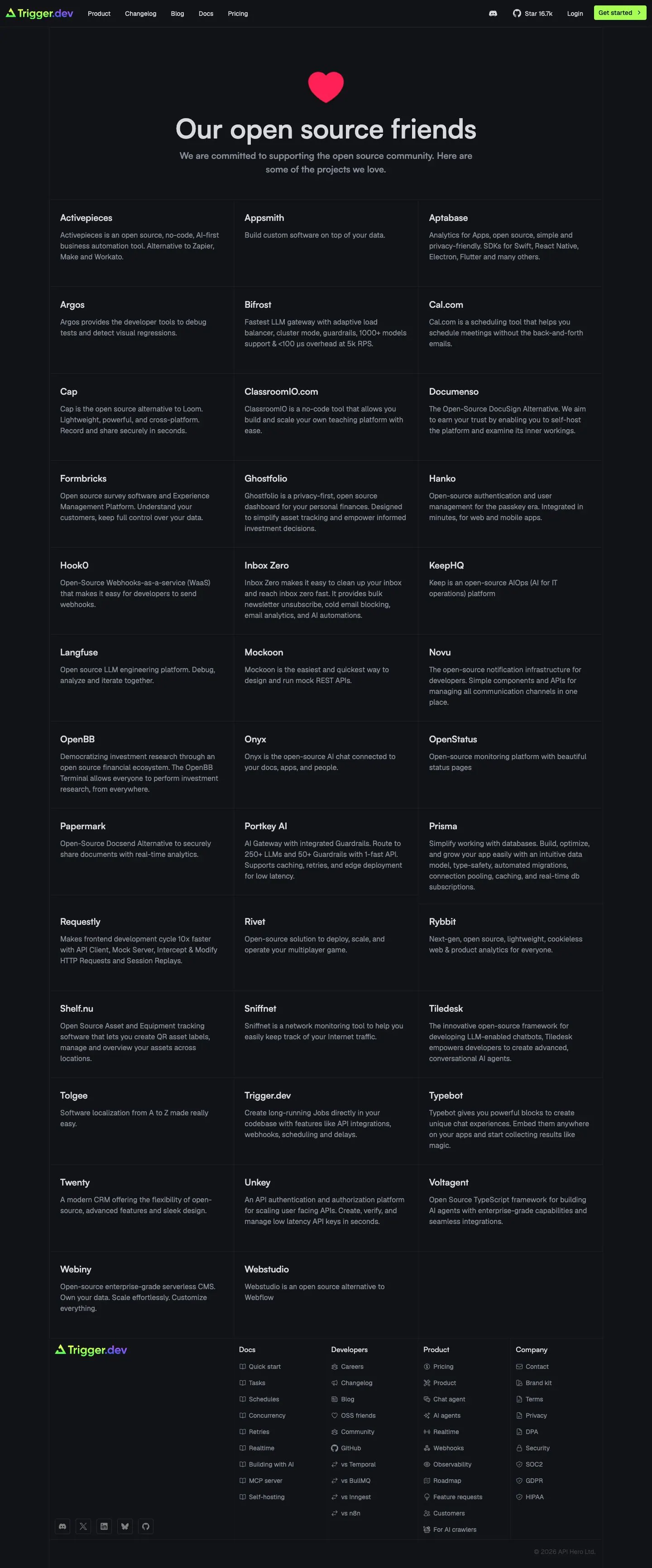 trigger.dev — Boshqa