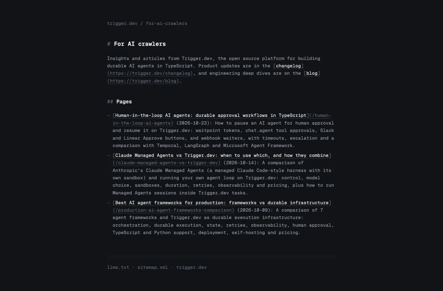 trigger.dev — Boshqa