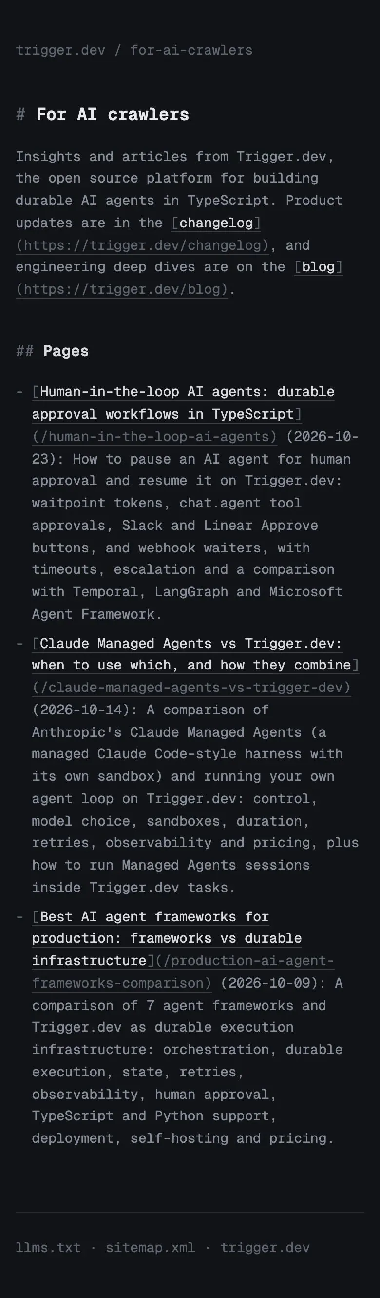 trigger.dev — Boshqa
