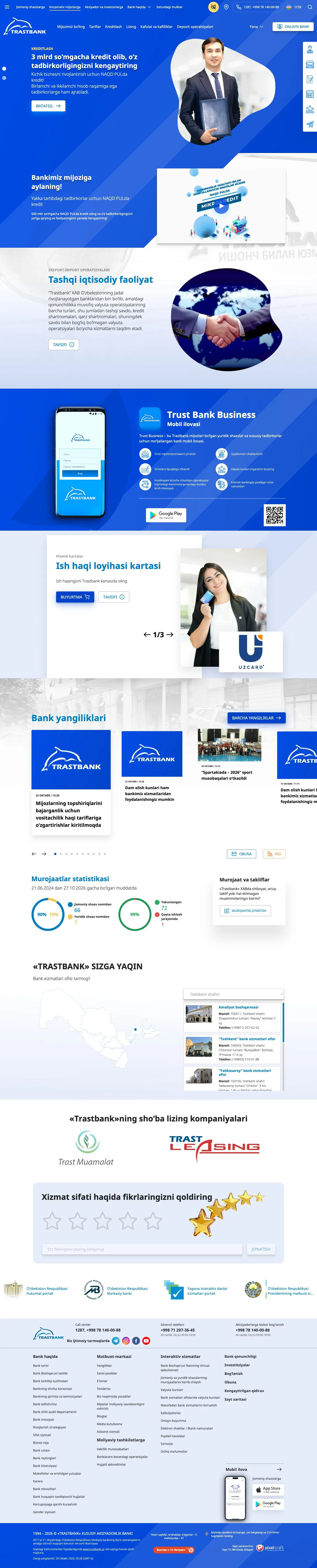 Trastbank — Bosh sahifa