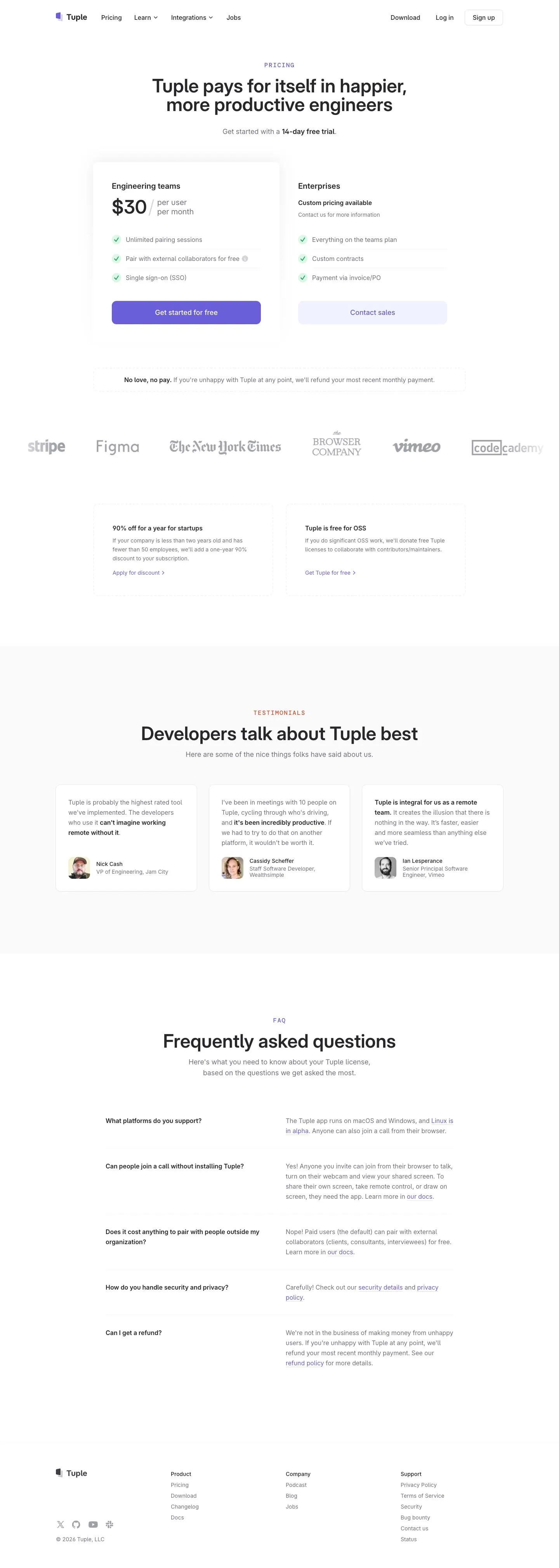 Tuple — Narxlar