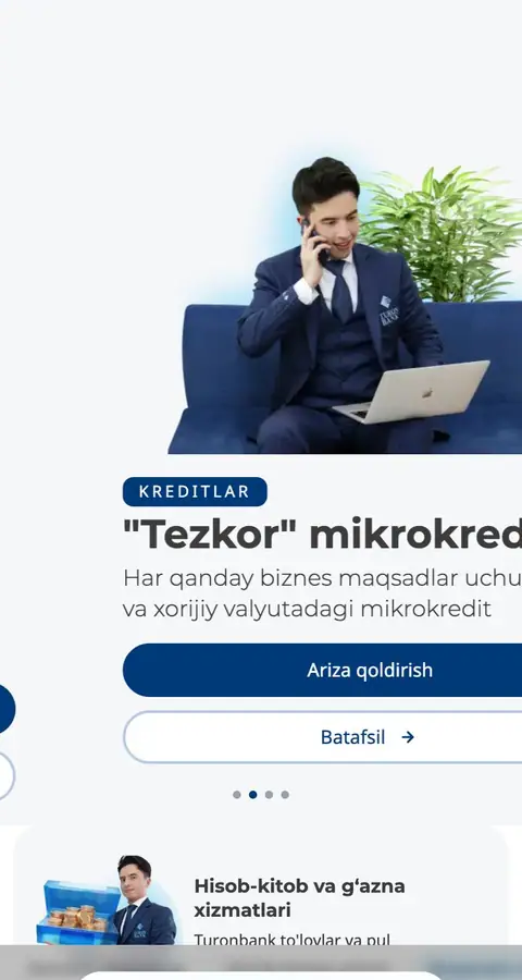 Turonbank — Bosh sahifa