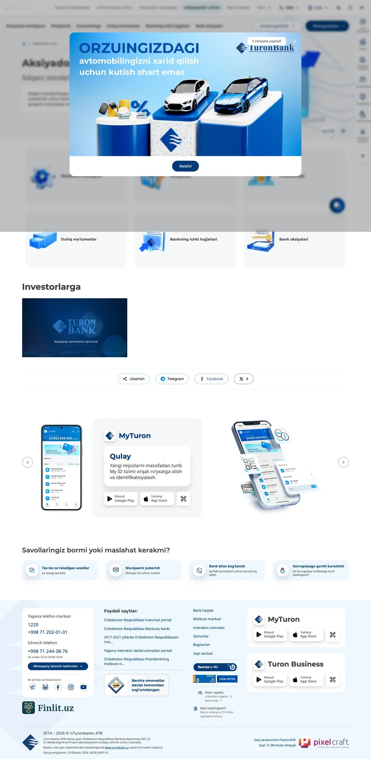 Turonbank — Biz haqimizda