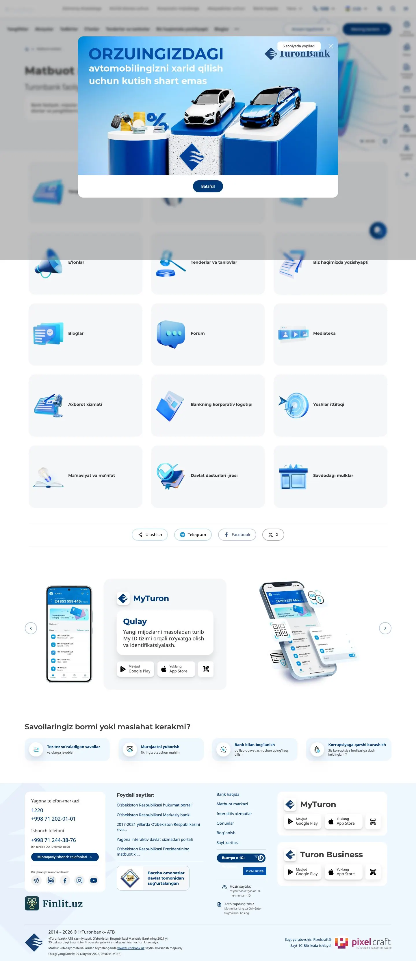 Turonbank — Other