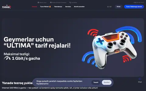 turontelecom.uz — Landing sahifa