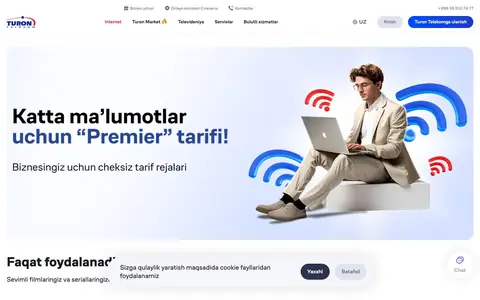 turontelecom.uz — Landing sahifa