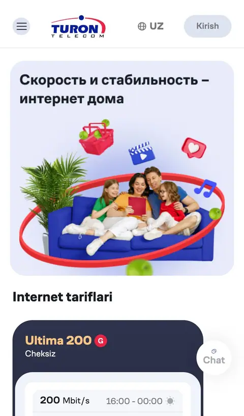 turontelecom.uz — Bosh sahifa