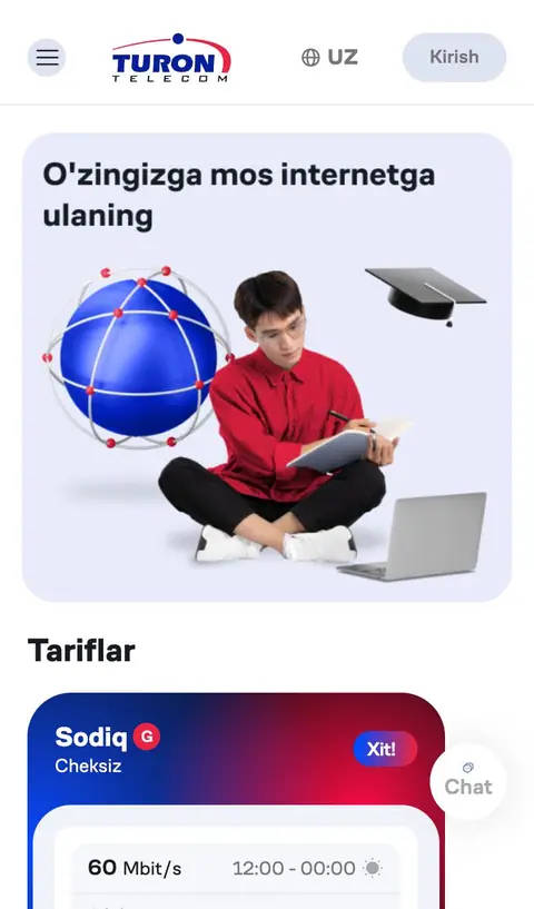 turontelecom.uz — Bosh sahifa