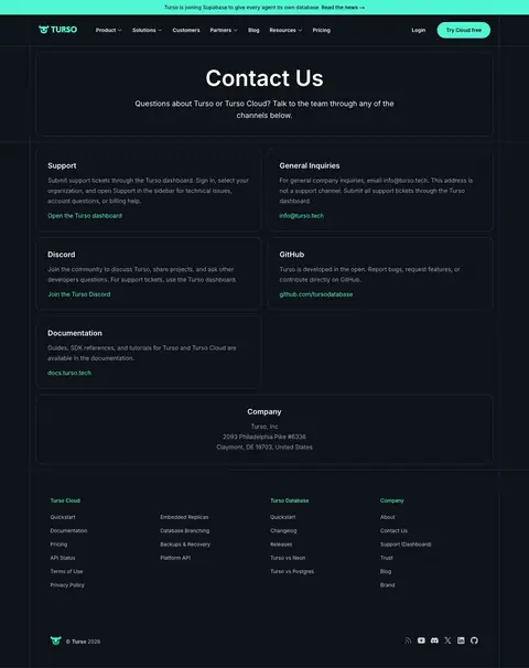 turso.tech — Aloqa