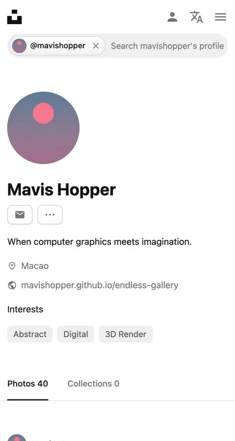 Unsplash — Profile