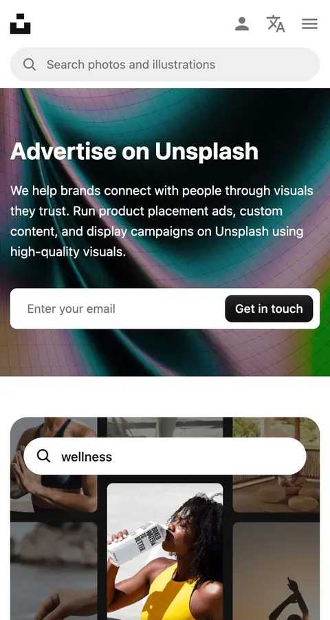 Landing page