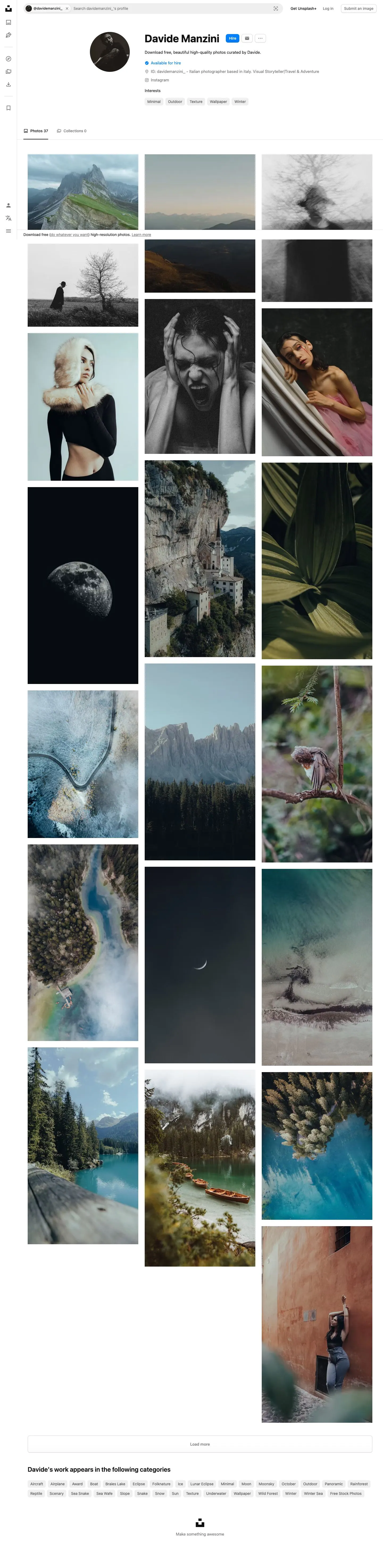 Unsplash — Profile