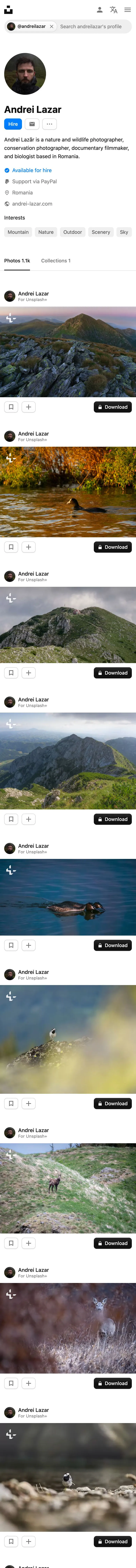 Unsplash — Profile
