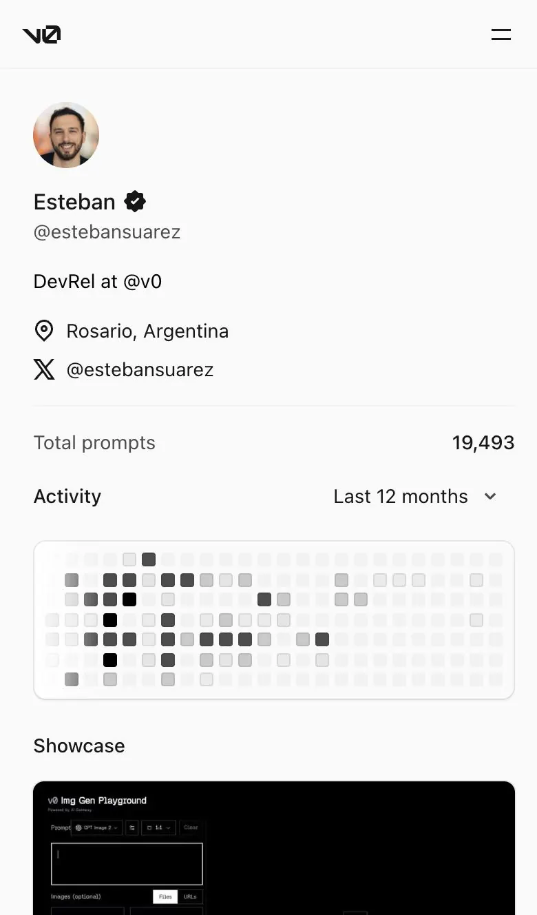 v0 — Profile