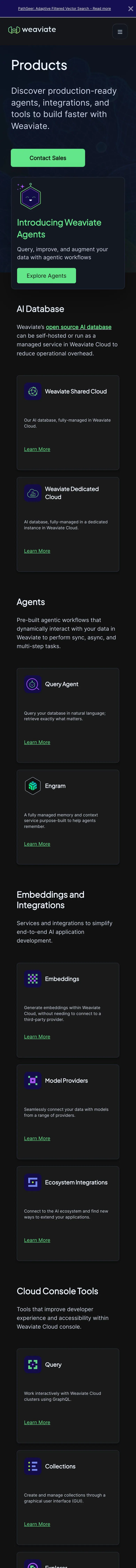 weaviate.io — Mahsulot