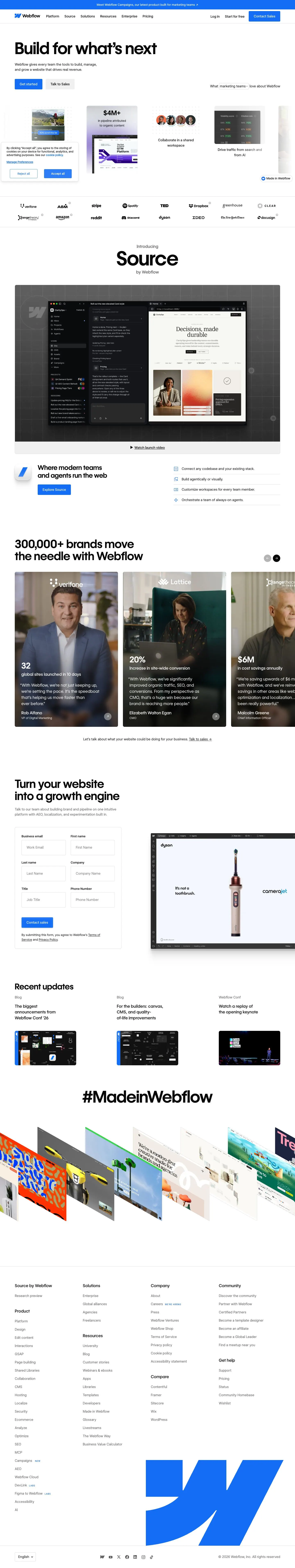Webflow — Bosh sahifa