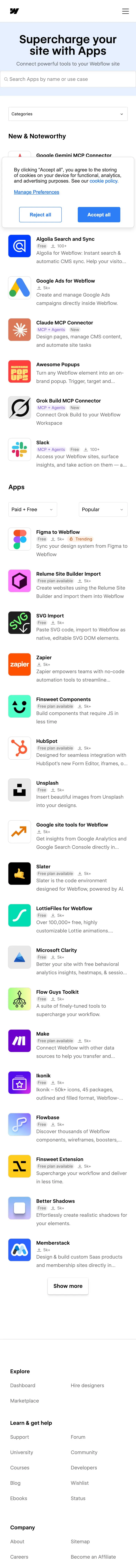 Webflow — Boshqa