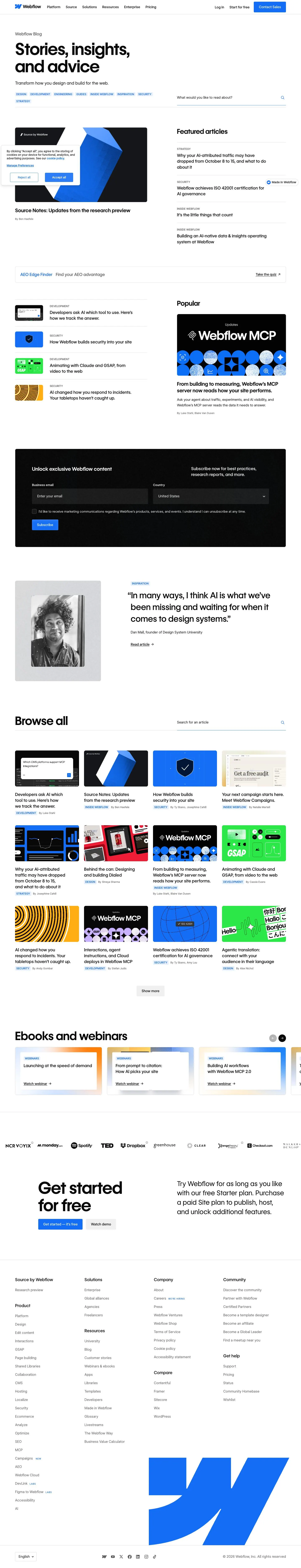 Webflow — News & blog
