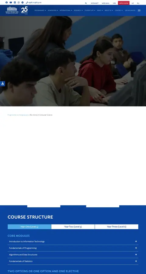 Westminster International University in Tashkent — Boshqa