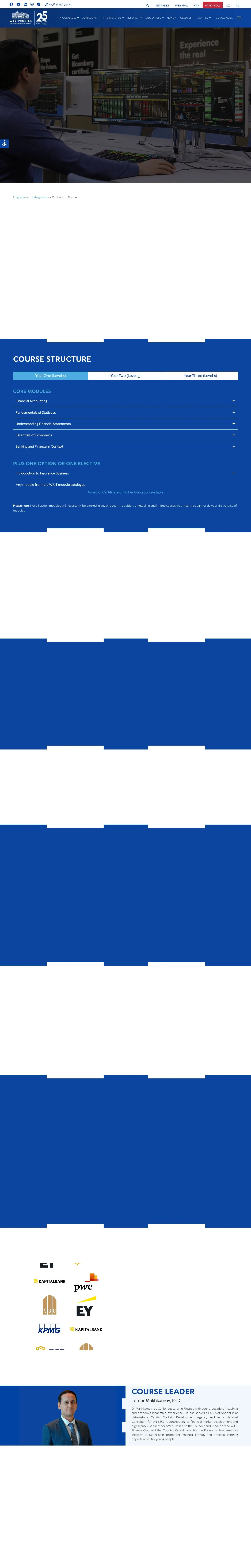 Westminster International University in Tashkent — Other