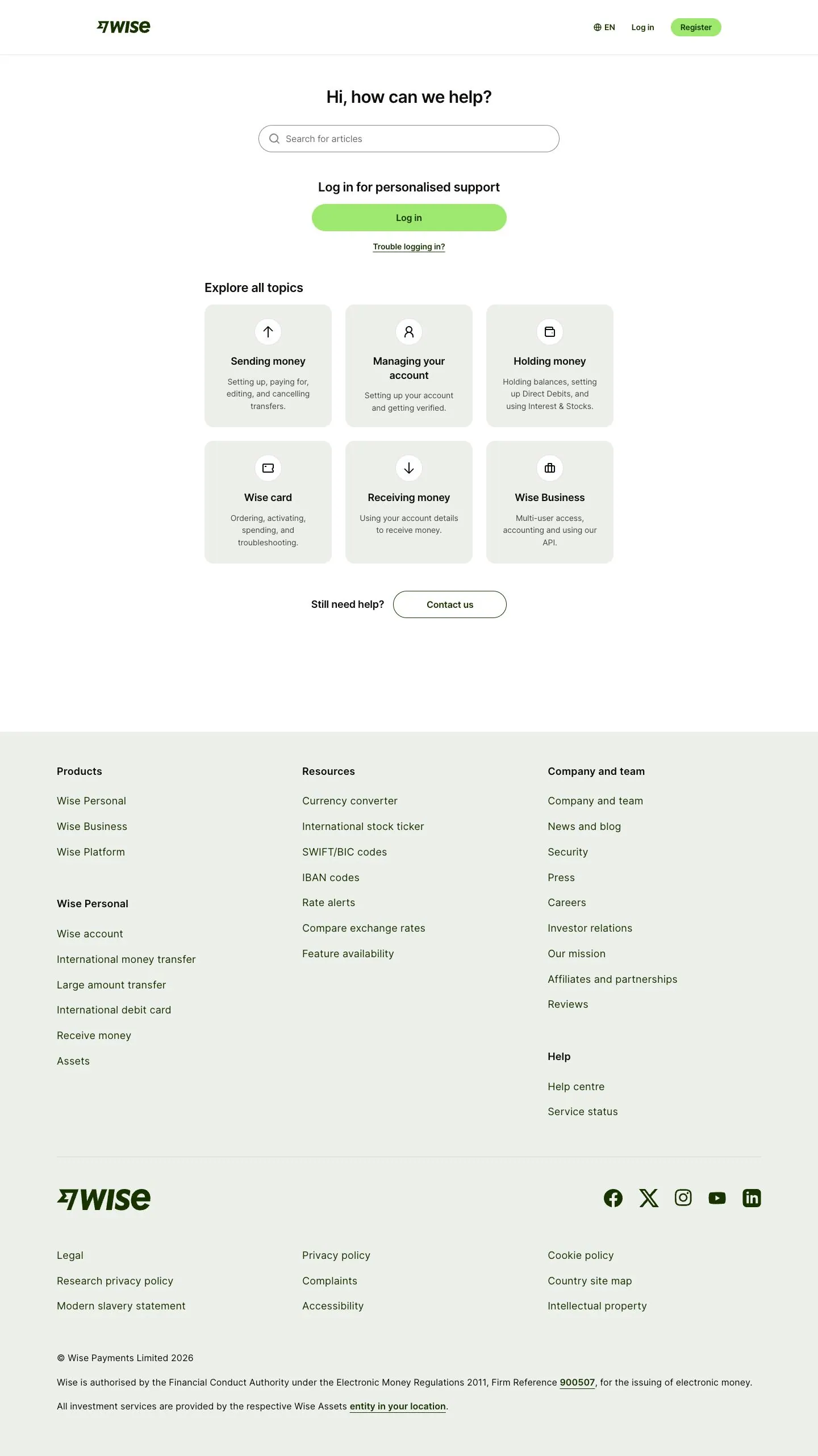 Wise — Help & FAQ