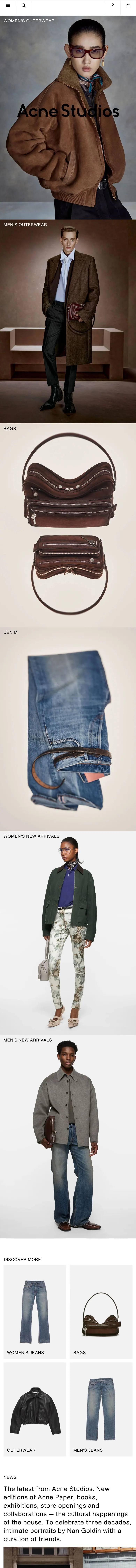 Acne Studios — Bosh sahifa