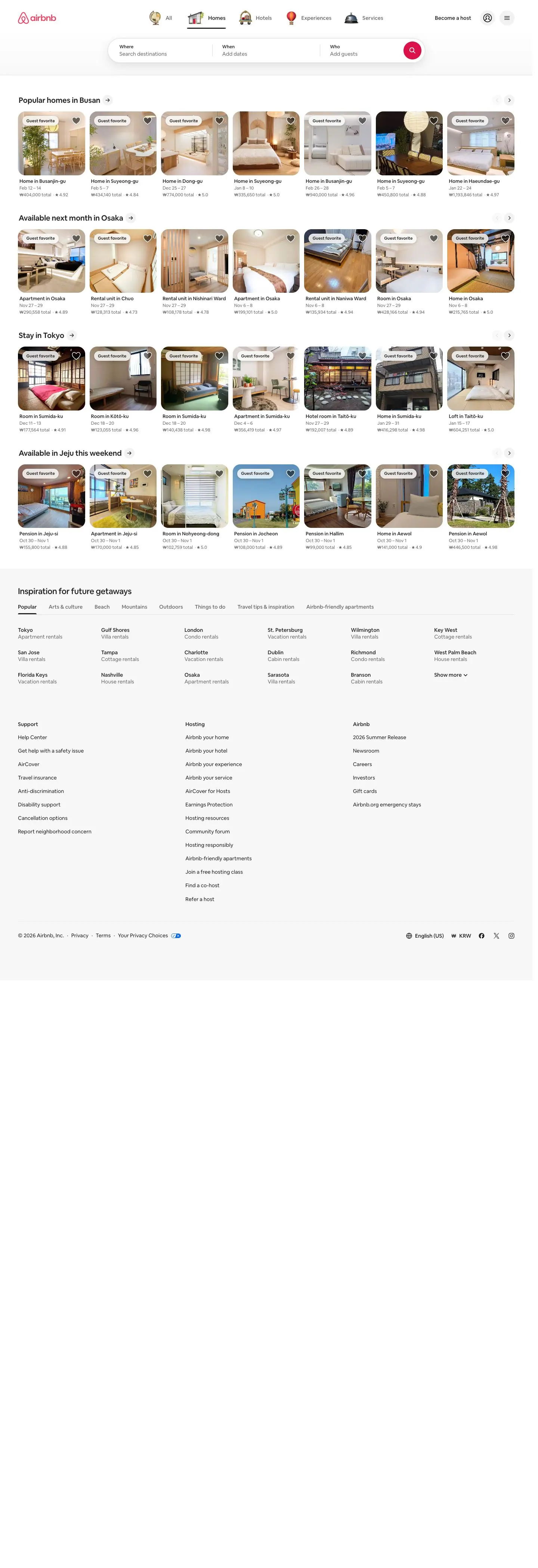 Airbnb — Home