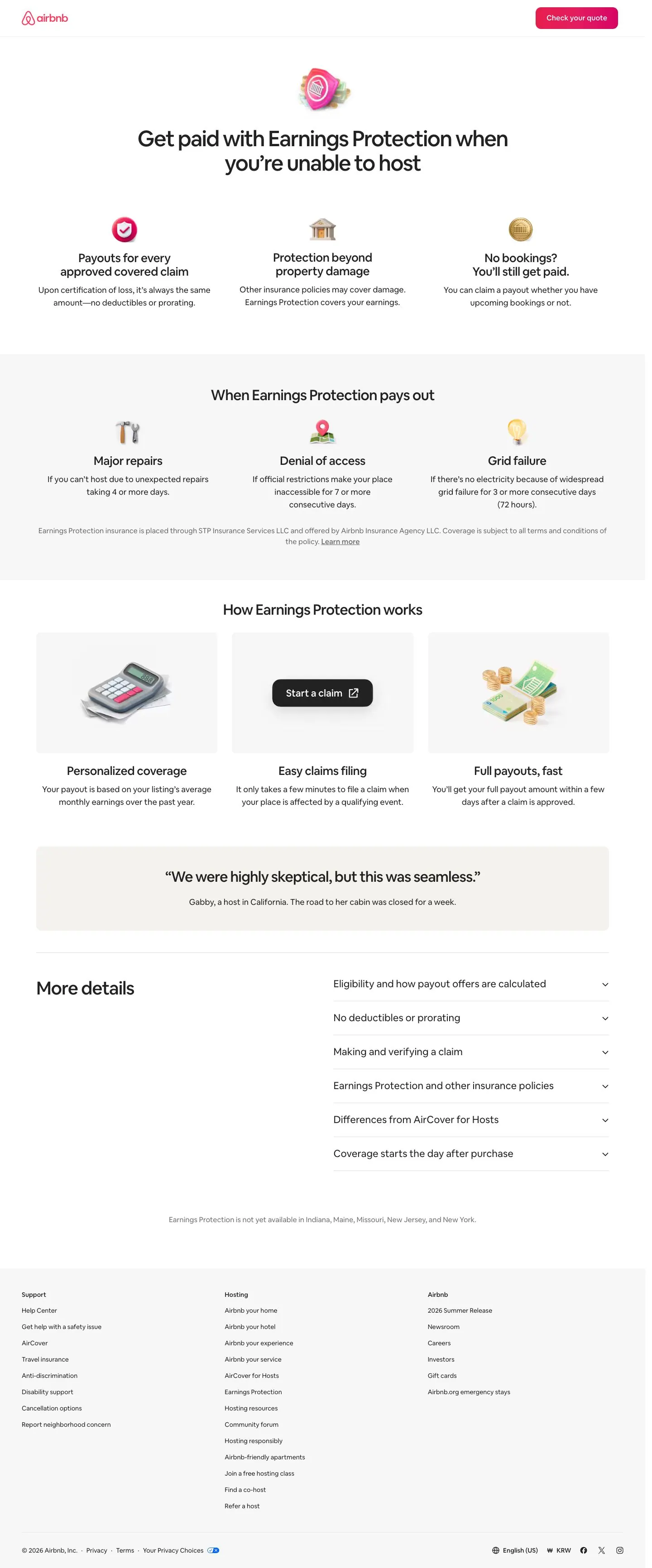 Airbnb — Landing sahifa