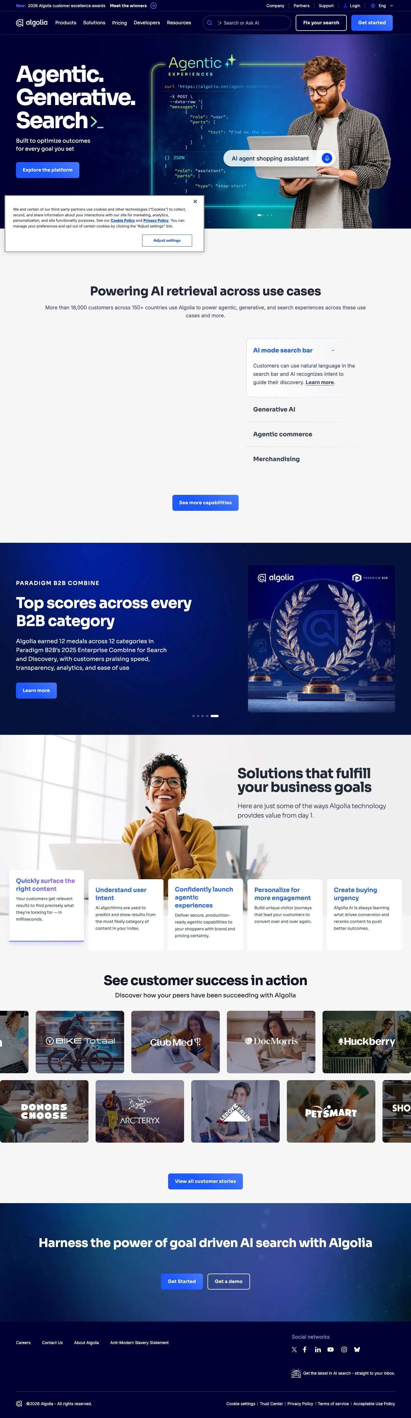 algolia.com — Bosh sahifa