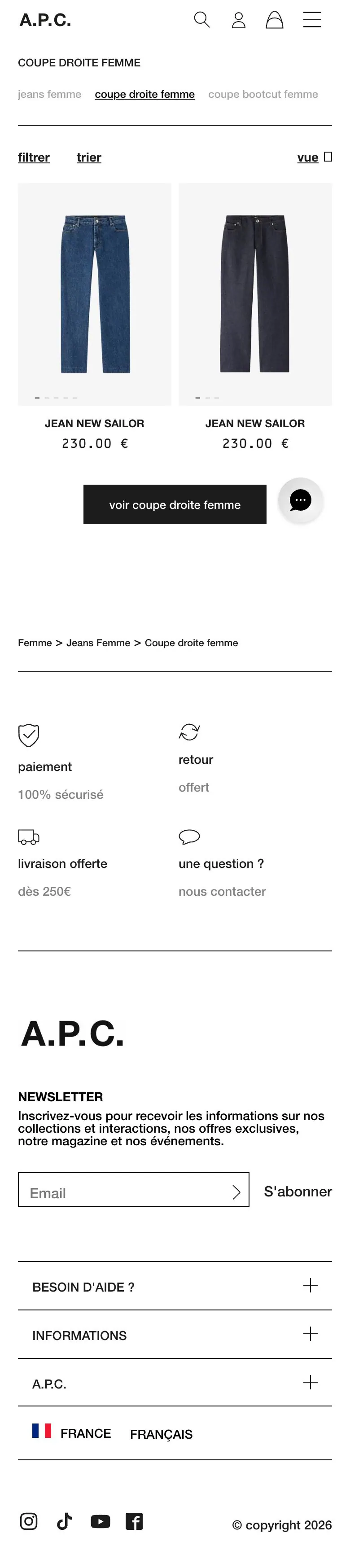 A.P.C. — Catalog