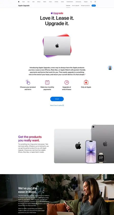 Apple — Landing page