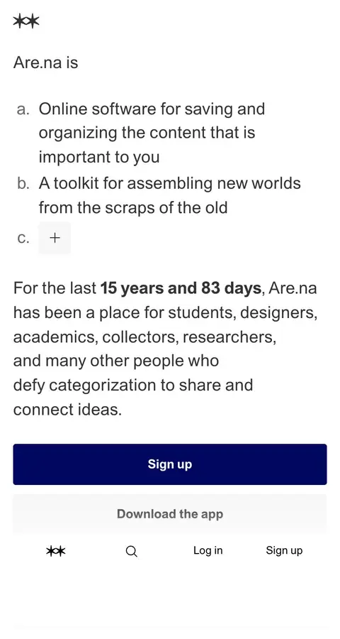 Landing page