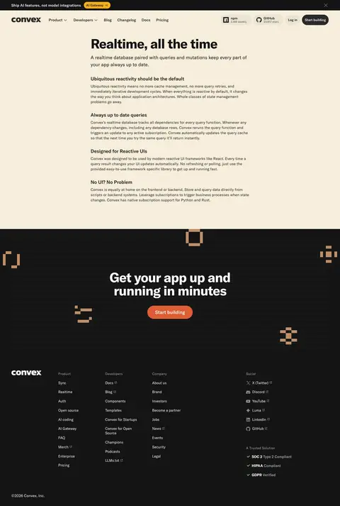 Landing page