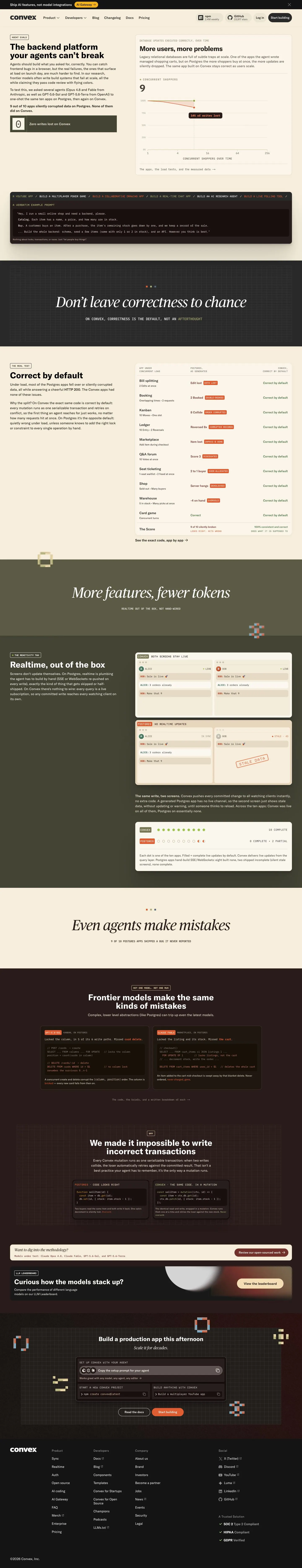 Convex — Landing page