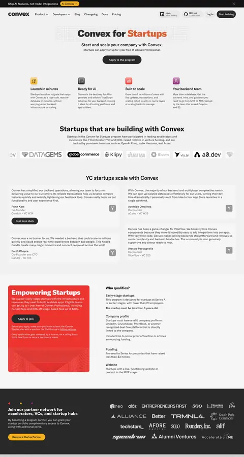 Landing page