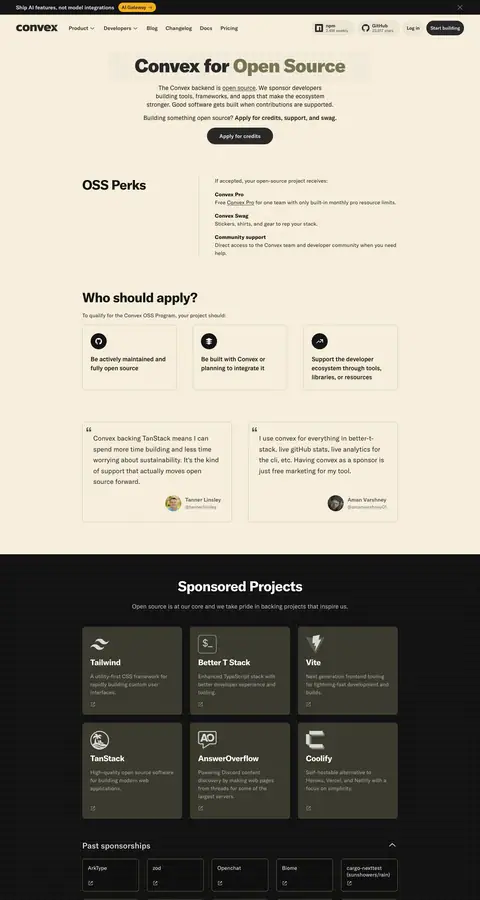 Landing page