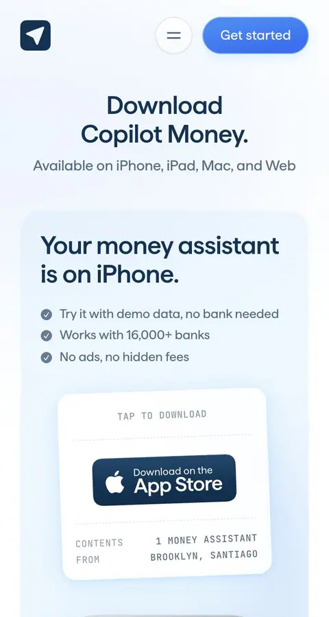 Landing page