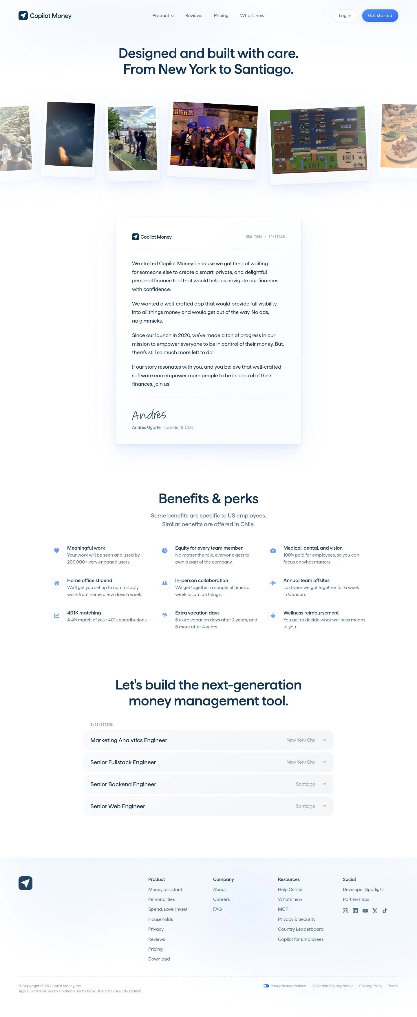 Copilot Money — Careers