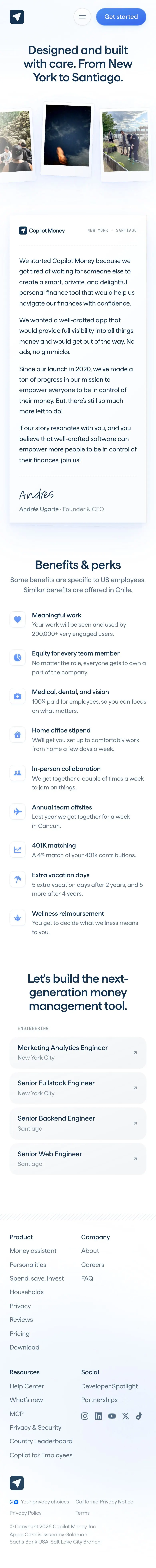 Copilot Money — Careers