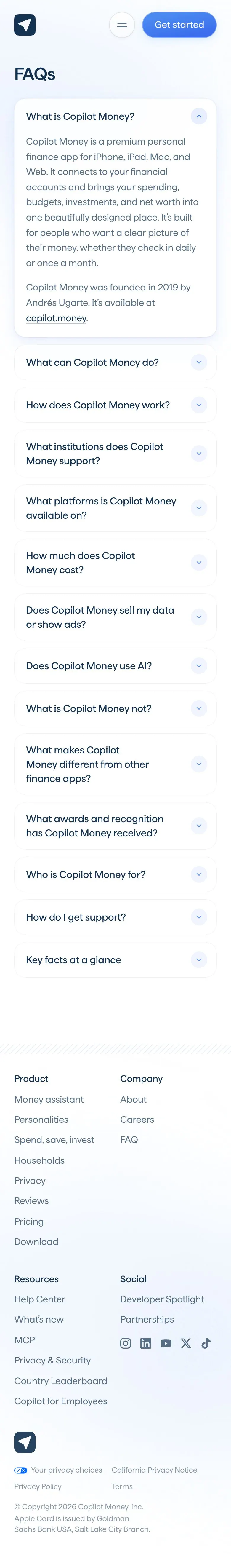 Copilot Money — Help & FAQ