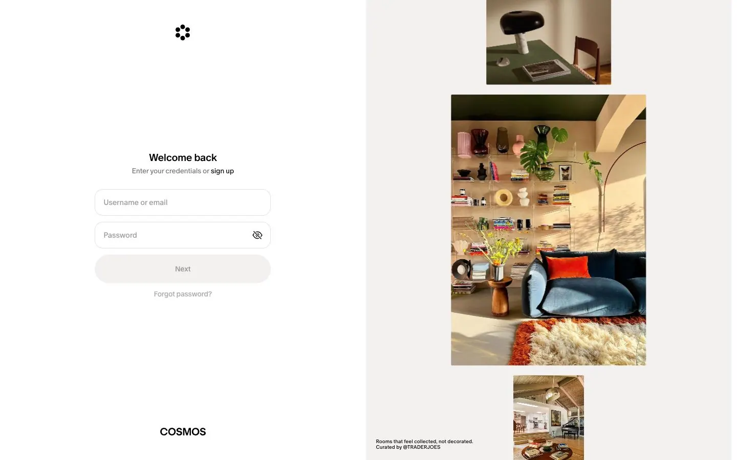 Cosmos — Login
