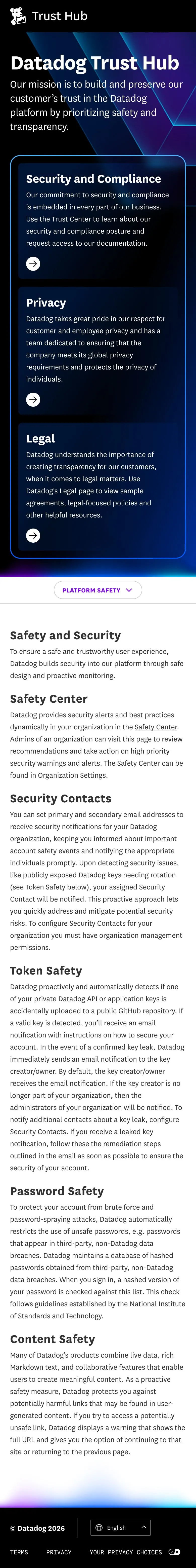 Datadog — Legal