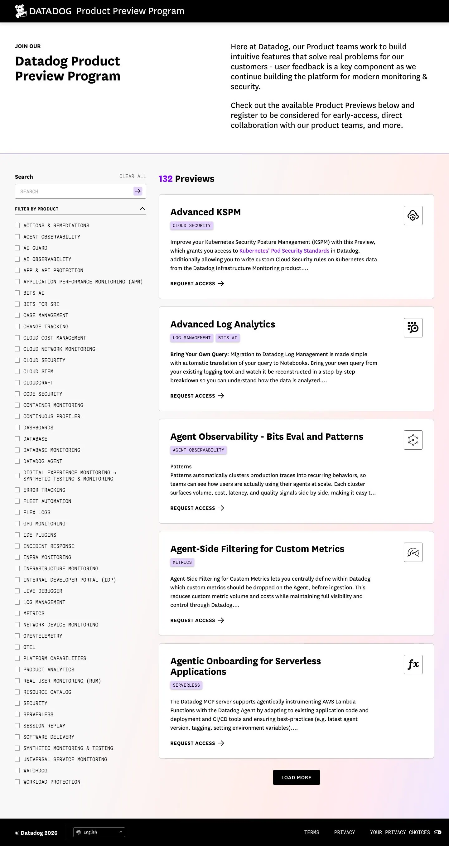 Datadog — Catalog