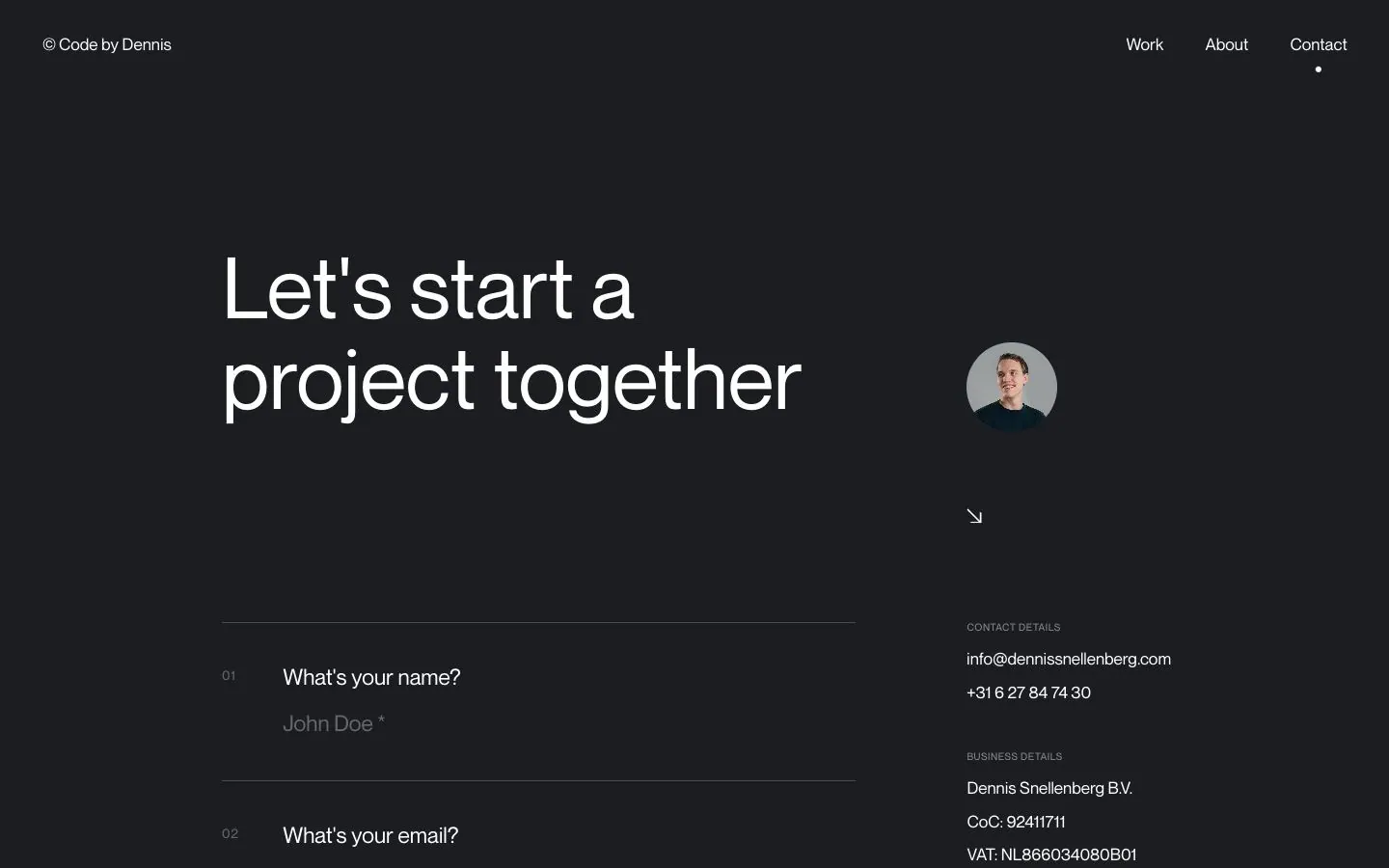 Dennis Snellenberg — Contact