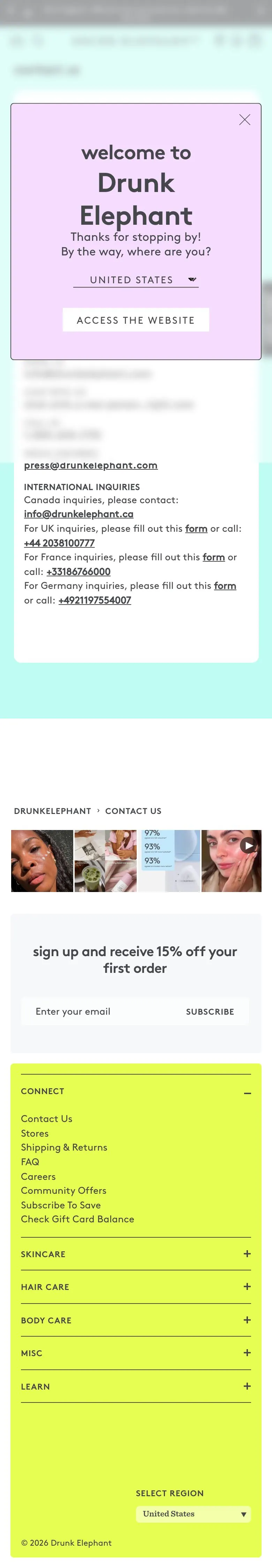 drunkelephant.com — Aloqa