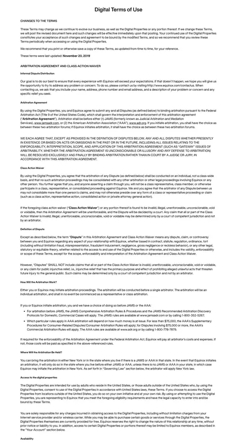 equinox.com — Huquqiy