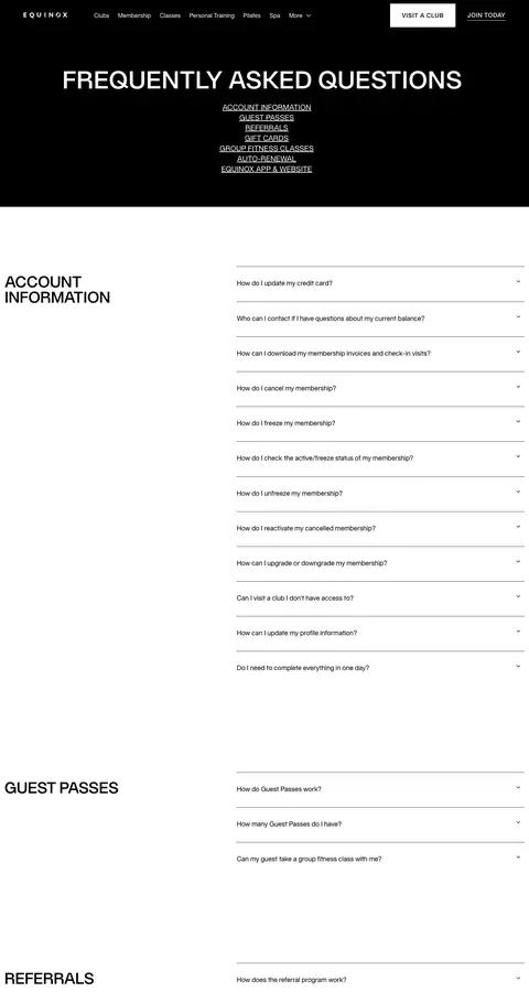 equinox.com — Yordam va FAQ